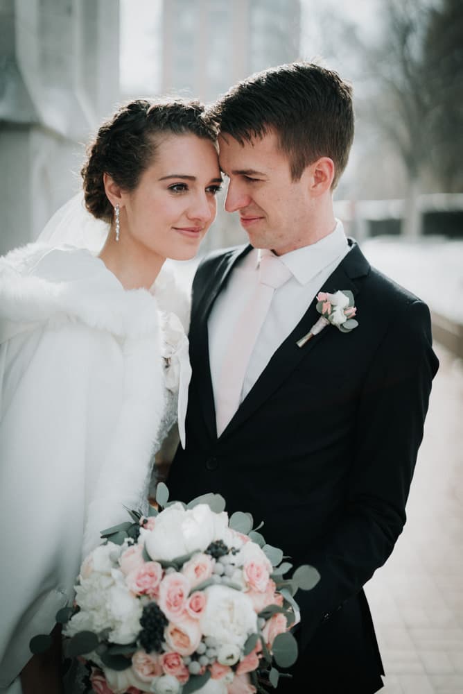 Family laughing together outdoors